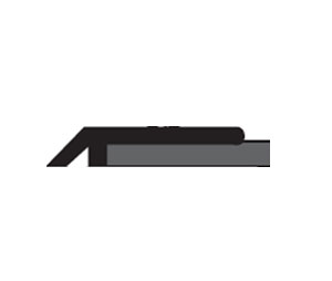 National Guard Products 130NA 54" Perimeter Seal - Clear Anodized Aluminum with Sponge Neoprene Insert