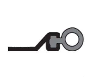 National Guard Products 135NA 40" Perimeter Seal - Clear Anodized Aluminum with Neoprene Insert