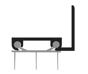 National Guard Products 13TDKB 36 Dark Bronze Aluminum 36" Length Door Shoe with Thermoplastic Insert