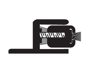 National Guard Products 140PA 96 Clear Anodized Aluminum Spring Adjustable Astragal with Polypropylene Pile Insert