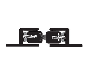 National Guard Products 140PASET 84 Clear Anodized Aluminum Spring Adjustable Astragal Set with Polypropylene Pile Insert