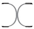 National Guard Products 14RDKBSET 2-1/4" 34 Dark Bronze Aluminum 34" Length Door Bottom Seal Set with Reinforced Neoprene Insert - 2-1/4" wide