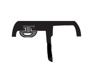 National Guard Products 158NA 42" Aluminum Overlapping Astragal Seal with Neoprene insert