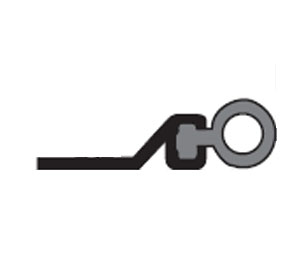 National Guard Products 160SDKB 84" Perimeter Seal - Dark Bronze Anodized Aluminum with Silicone Insert