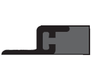 National Guard Products 165SA 72" Perimeter Seal - Clear Anodized Aluminum with Sponge Silicone Insert