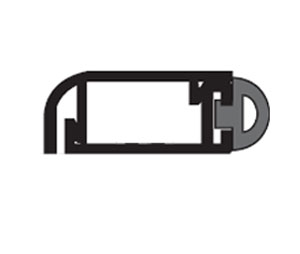 National Guard Products 170NA 66" Concealed Fastener Seal - Clear Anodized Aluminum with Neoprene Insert