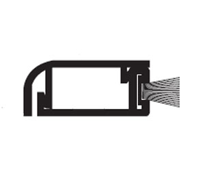 National Guard Products 170PB 48" Concealed Fastener Seal - Gold Anodized Aluminum with Pile Insert