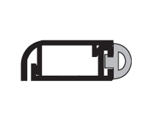 National Guard Products 170VDKB 36" Concealed Fastener Seal - Dark Bronze Anodized Aluminum with Vinyl Insert