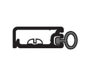 National Guard Products 172NA 24" Concealed Fastener Seal - Clear Anodized Aluminum with Neoprene Insert