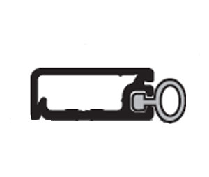 National Guard Products 172VA 24" Concealed Fastener Seal - Clear Anodized Aluminum with Vinyl Insert
