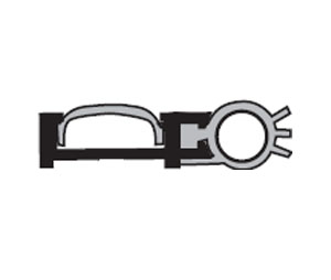 National Guard Products 191VA 42" Concealed Fastener Seal - Clear Anodized Aluminum with Vinyl Insert