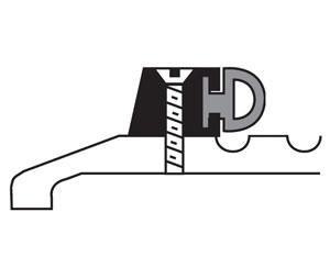 National Guard Products 2N-POL 40" Polished Aluminum Stop Strip with NGP-TPV insert