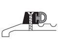National Guard Products 2N-BB 24" Bead Blasted Aluminum Stop Strip with NGP-TPV insert