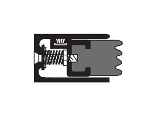 National Guard Products 303NA 36" Clear Anodized Aluminum Spring Adjustable Perimeter Seal with Neoprene insert