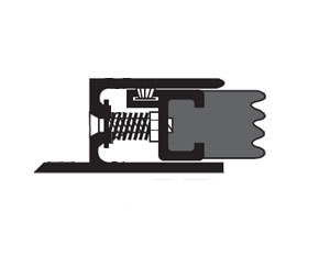 National Guard Products 304NDKB 90" Dark Bronze Anodized Aluminum Spring Adjustable Perimeter Seal with Neoprene insert