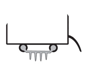 National Guard Products 319EV 36" Mill Finish Aluminum Door Shoe with Finned Vinyl insert