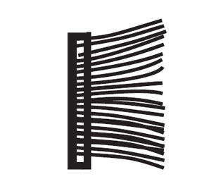 National Guard Products 340P 80 Polypropylene Pile Astragal - 3/8" x 1/4" x 80" Length - Gray Color - Self-Adhesive