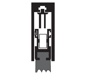 National Guard Products 421NB 42" Gold Anodized Aluminum Automatic Door Bottom with Neoprene insert - Heavy Duty - Surface Mount