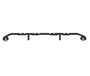 National Guard Products 425E-V-BB 54" Bead Blasted Aluminum Saddle Threshold - Vinyl insert