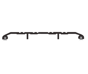 National Guard Products 426E-V-SIA 96" Mill Finish Aluminum Saddle Threshold - Vinyl insert - Slip Resistant