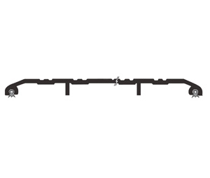 National Guard Products 427E-V-POL 48" Polished Aluminum Saddle Threshold - Vinyl insert