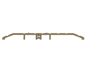 National Guard Products 429BR 72" Satin Bronze 1/2" Saddle Threshold