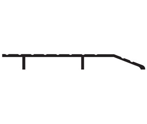 National Guard Products 458-BB-SIA 66" Bead Blasted Aluminum Half Saddle Threshold - Slip Resistant