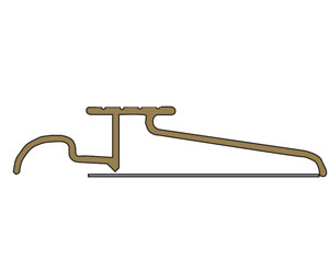 National Guard Products 484BR-BP 60" Satin Bronze Interlocking Threshold - Bronze Pan