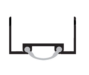 National Guard Products 5VB 80" Gold Anodized Aluminum Door Shoe with Smooth Vinyl insert