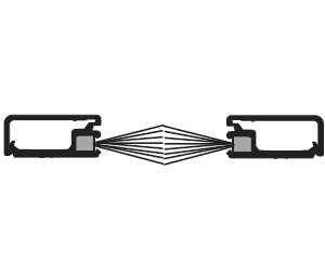 National Guard Products 672ASET 30" Clear Anodized Concealed Fastener Astragal Set with Gray Nylon Brush Insert