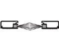 National Guard Products 672DKBSET 24" Dark Bronze Anodized Concealed Fastener Astragal Set with Black Nylon Brush Insert