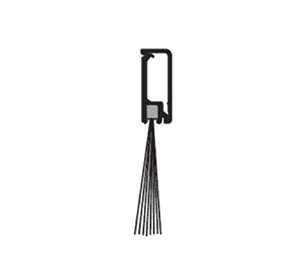 National Guard Products 674A 40" Concealed Fastener Sweep - Clear Anodized Aluminum with Nylon Brush Insert