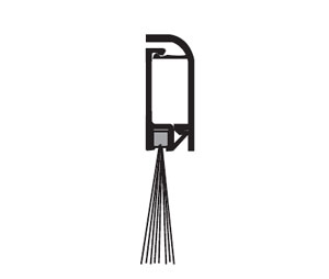 National Guard Products 679DKB 36" Concealed Fastener Sweep - Dark Bronze Anodized Aluminum with Nylon Brush Insert