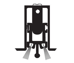 National Guard Products 683 28" Mill Finish Aluminum Automatic Door Bottom with Nylon Brush insert - Heavy Duty - Mortise Mount