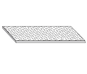 National Guard Products 828-17 124" Bright Finish  Aluminum Diamond Tread Plate - 17" width