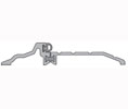NGP 8435VBR-721 24" Polished Bronze Thermal Break Bumper Seal Threshold - Vinyl insert