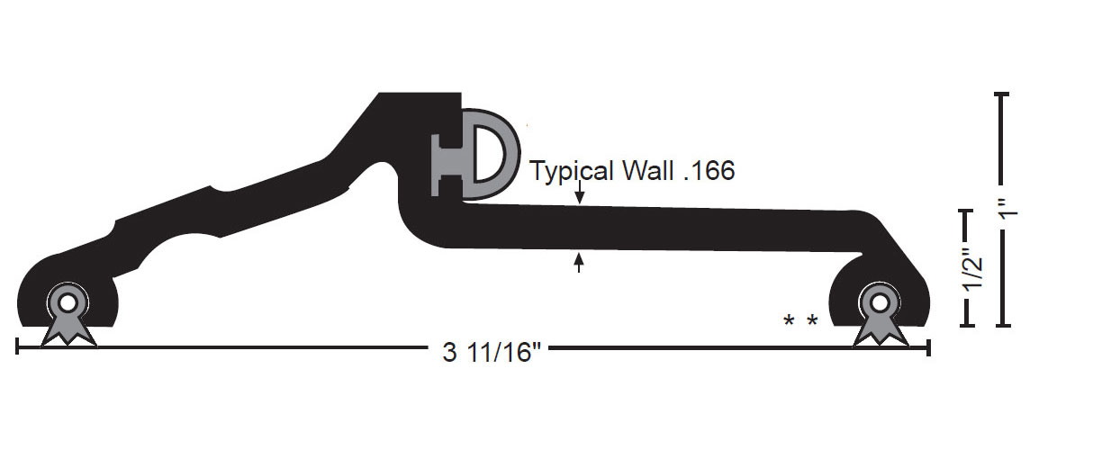 National Guard Products 893N-V 28" Mill Finish Aluminum Bumper Seal ...