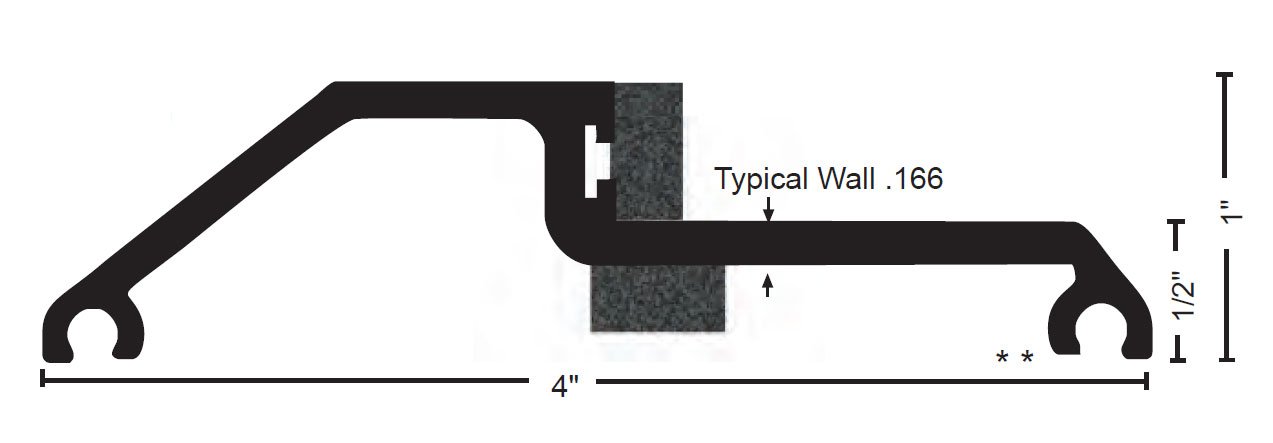 National Guard Products 897NS 24" Mill Finish Aluminum Bumper Seal ...