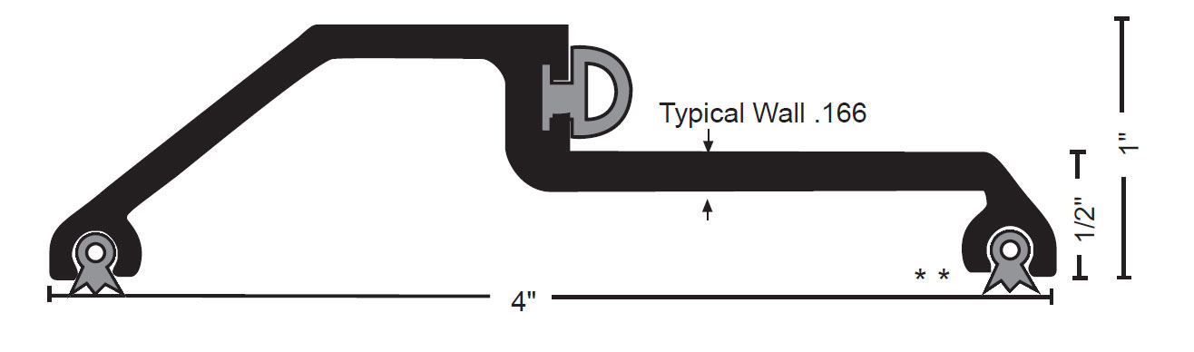 National Guard Products 897N-V 72" Mill Finish Aluminum Bumper Seal ...