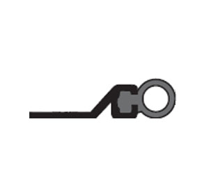 NGP 9002A 36 Perimeter Seal - Clear Anodized Aluminum with Silicone Plus Insert - 36" Length