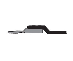 National Guard Products 9125ASET 36" Allseal® Gasketing Set with Silicone Plus insert - Clear Anodized Aluminum