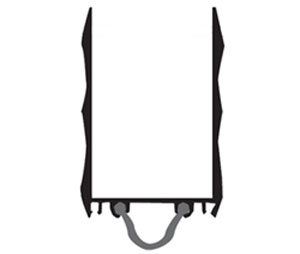 National Guard Products 92NDKB 44 Dark Bronze Anodized Aluminum 44" Length Extended Door Shoe with Neoprene Insert