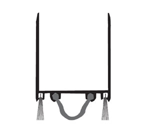 National Guard Products 92NWHA 42 Clear Anodized Aluminum 42" Length Extended Door Shoe with Neoprene & Nylon Brush Insert