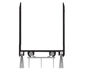 National Guard Products 92TWHDKB 78 Dark Bronze Anodized Aluminum 78" Length Extended Door Shoe with Thermoplastic & Nylon Brush Insert