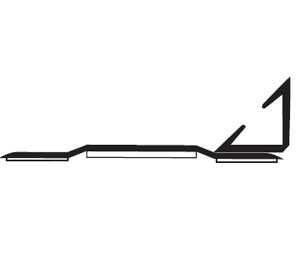 National Guard Products 9500 x 5020 C 48 NGP-Edge® Intumescent Fire and Smoke Perimeter Seal Set - 1-9/16"W x 48" Length - Self Adhesive