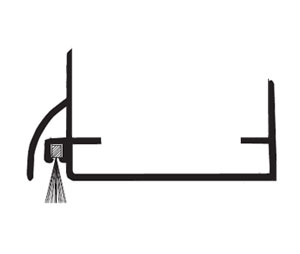 National Guard Products 95WH 36" Mill Finish Aluminum Door Shoe with Nylon Brush insert