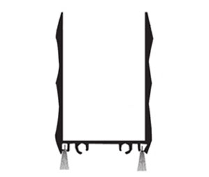 National Guard Products 99WHA 24" Clear Anodized Aluminum Extended Door Shoe with Nylon Brush insert