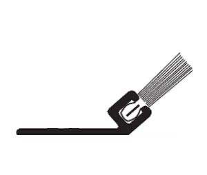 National Guard Products A626A 36" Perimeter Seal - Clear Anodized Aluminum with Nylon Brush Insert