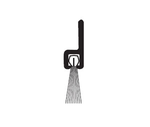 National Guard Products B606A 42" Perimeter Seal - Clear Anodized Aluminum with Nylon Brush Insert