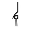 NGP C699DKB Nylon Brush Seal with EPDM Rubber Insert, Dark Bronze with Black Brush